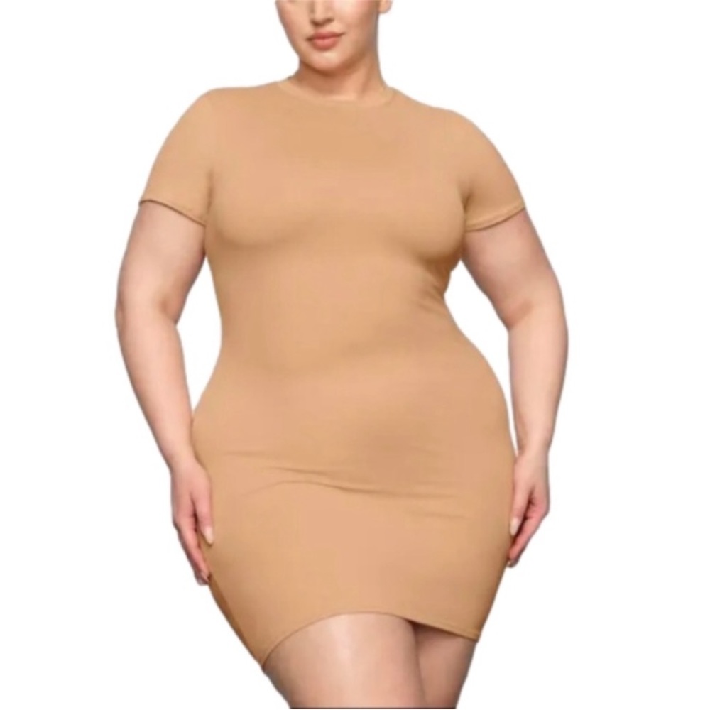 NWT- SKIMS- Swim Tee Shirt Dress- Ochre- 2X will DEF fit XL Snugly